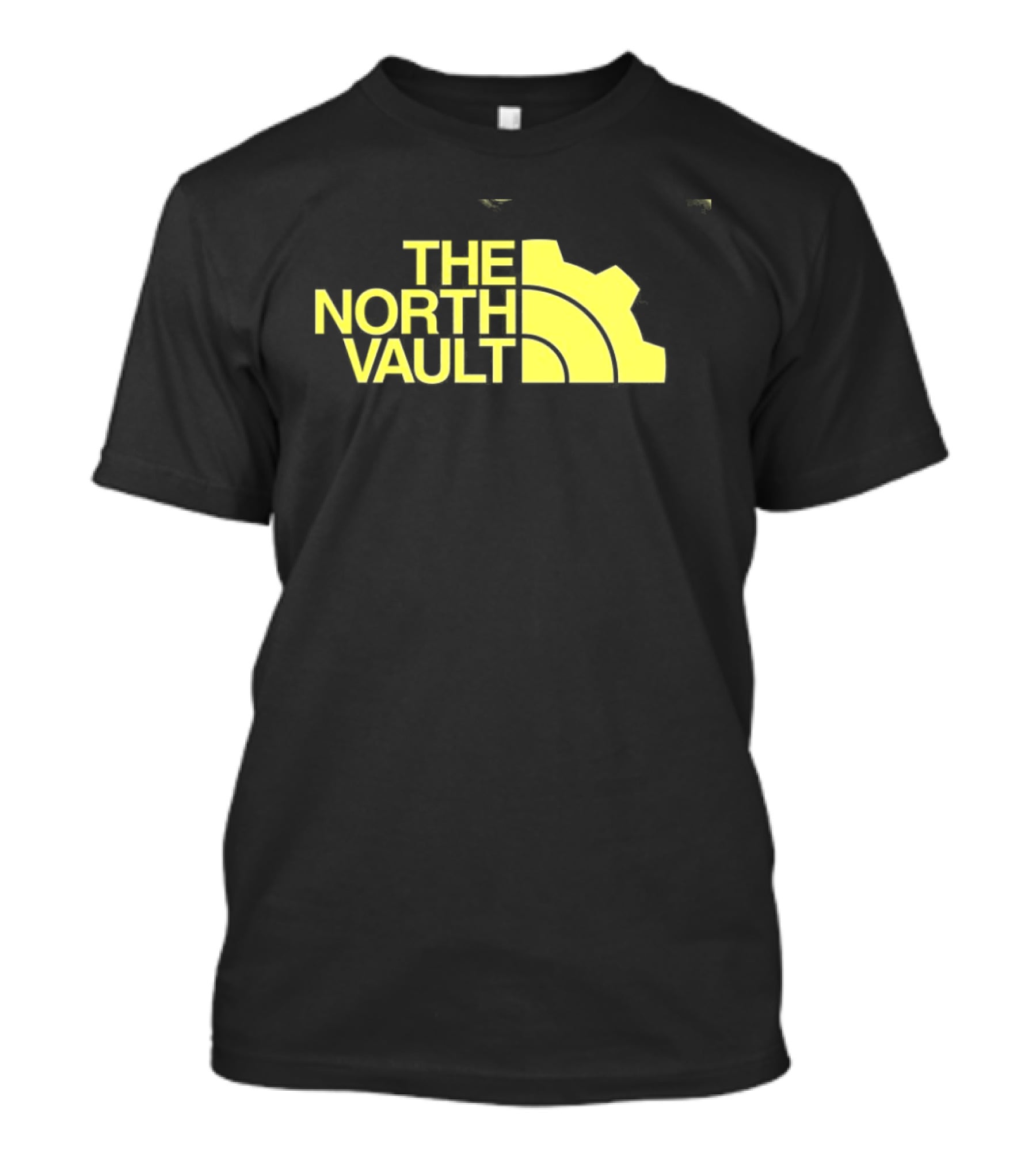 The North Vault Parody Text With Yellow Gear T-Shirt