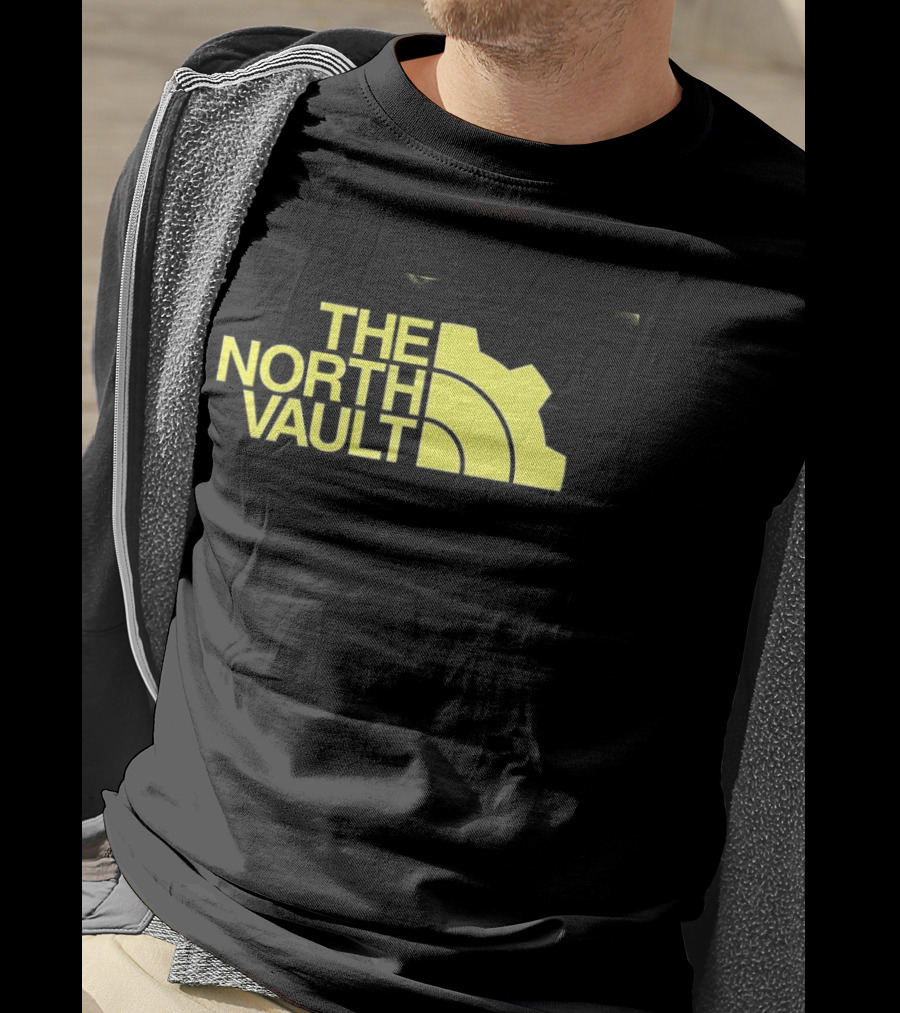 The North Vault Parody Text With Yellow Gear T-Shirt