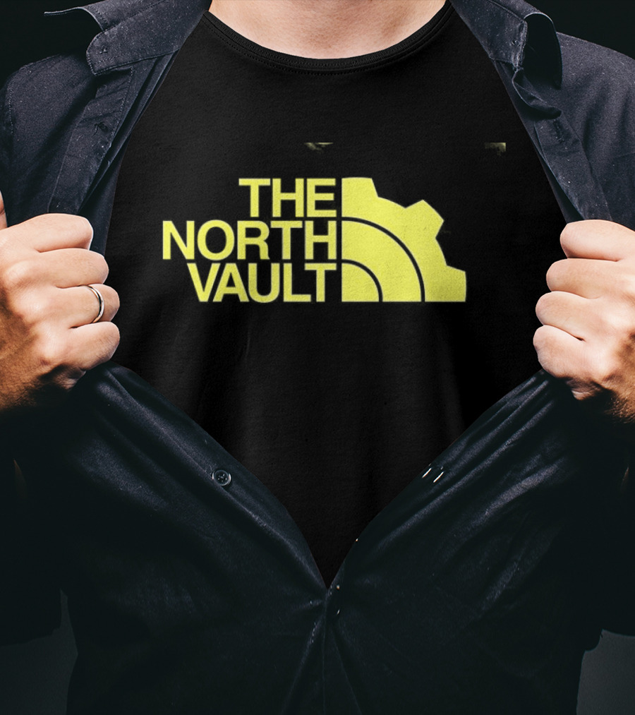 The North Vault Parody Text With Yellow Gear T-Shirt