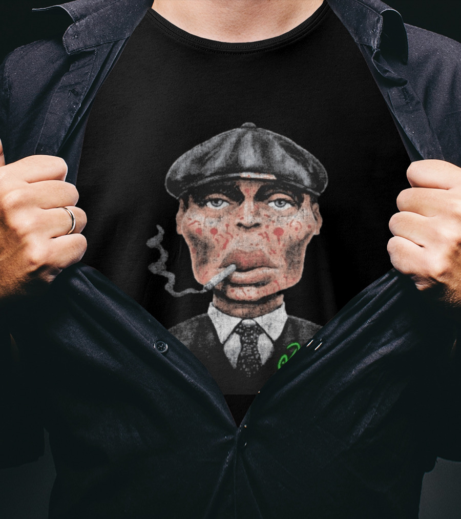 Tommy Shelby Smoking Cigarette By Dosbrak T-Shirt