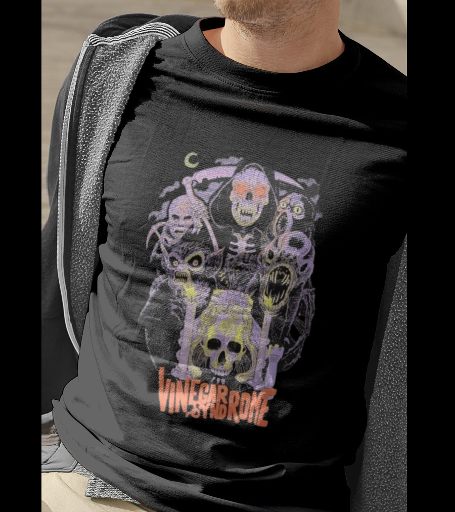 Vinegar Syndrome Spookies Horror Monsters Skeletons And Creatures Collection T-Shirt