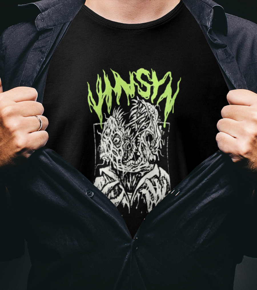 VinSyn Infested Horror Art Neon Gothic T-Shirt