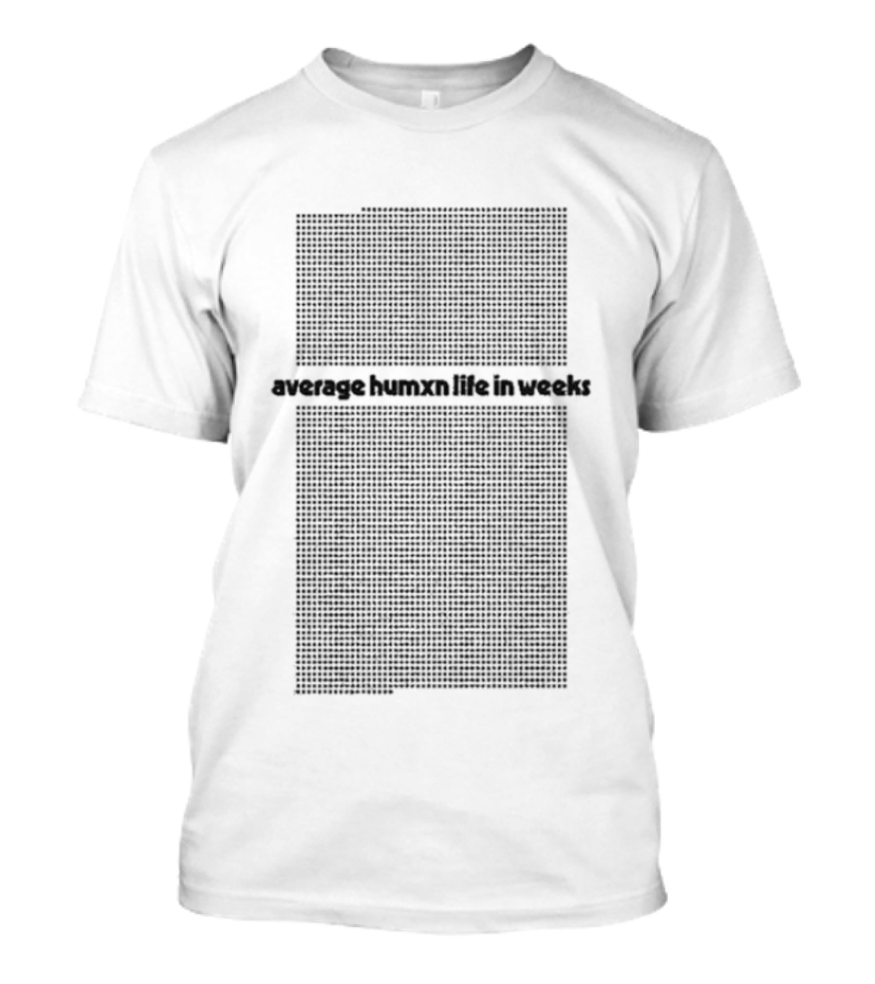 Average Human Life In Weeks Humxn Memento Mori Chart T-Shirt
