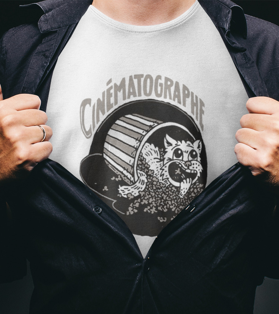 Cinématographe Feral Popcorn Cat Burst T-Shirt
