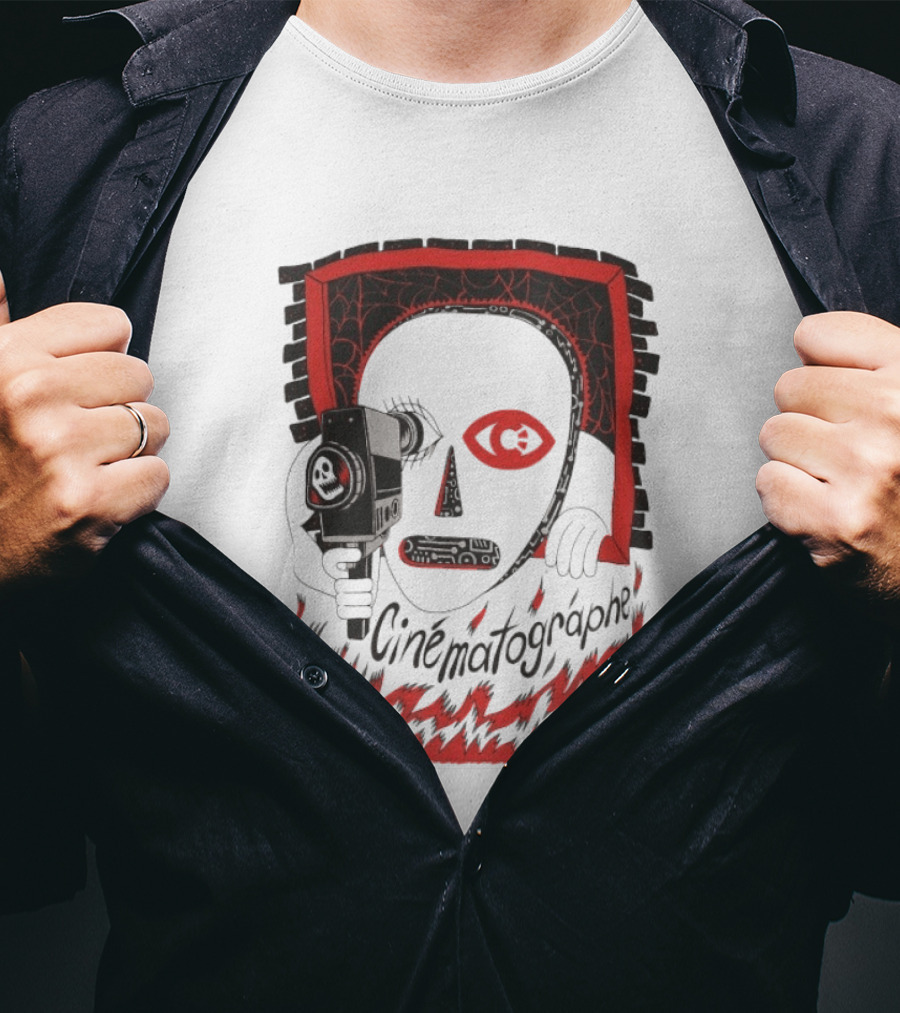 Cinématographe Peeping Tom Red Mask Camera T-Shirt