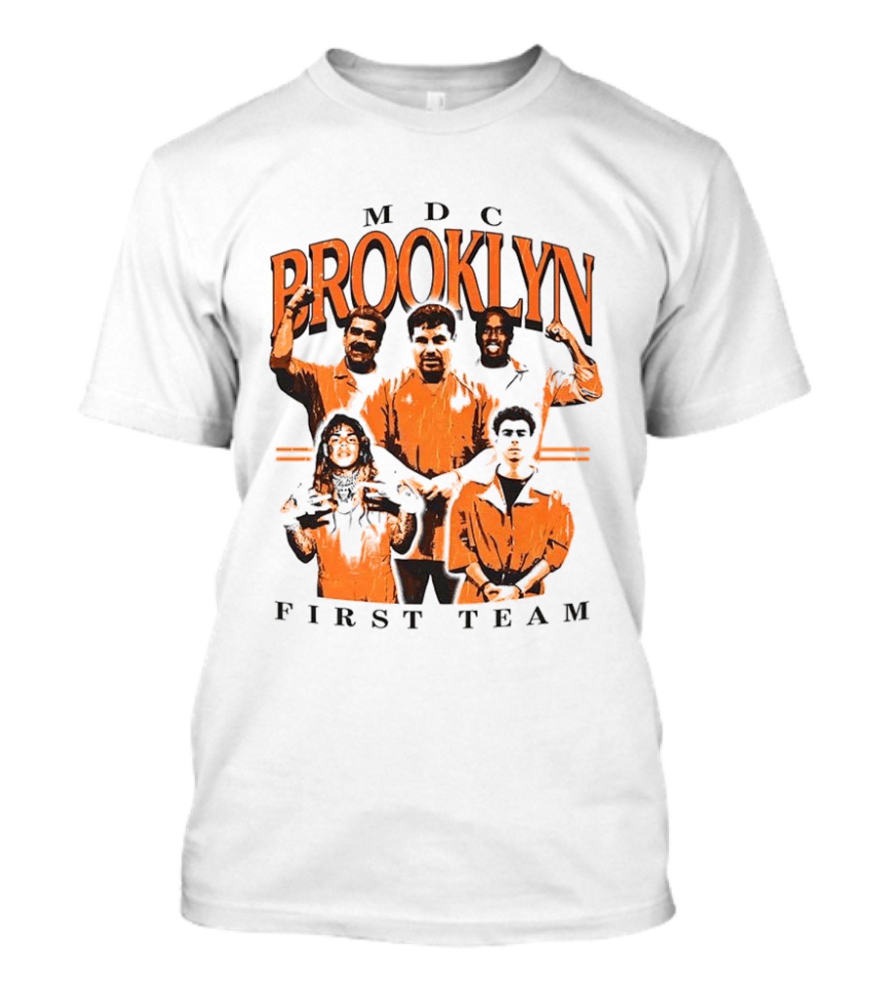 MDC Brooklyn First Team Meme Orange Figures T-Shirt