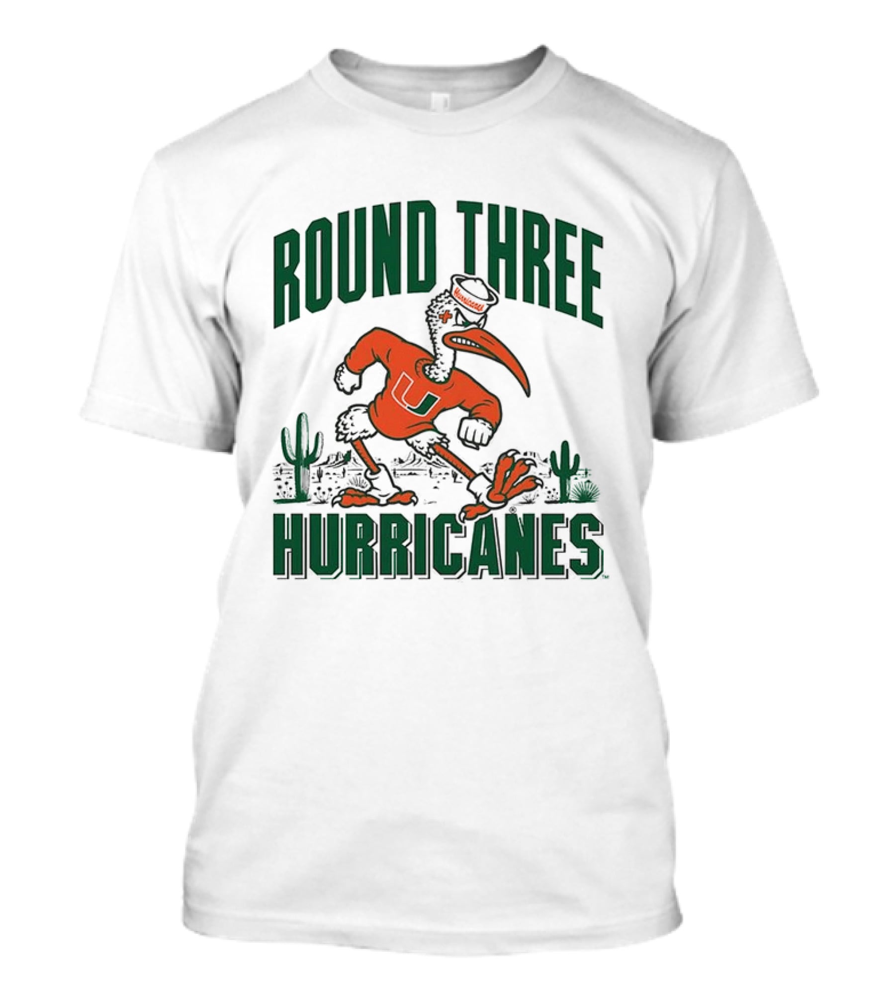 Miami Hurricanes Round Three Sebastian The Ibis NCAA T-Shirt