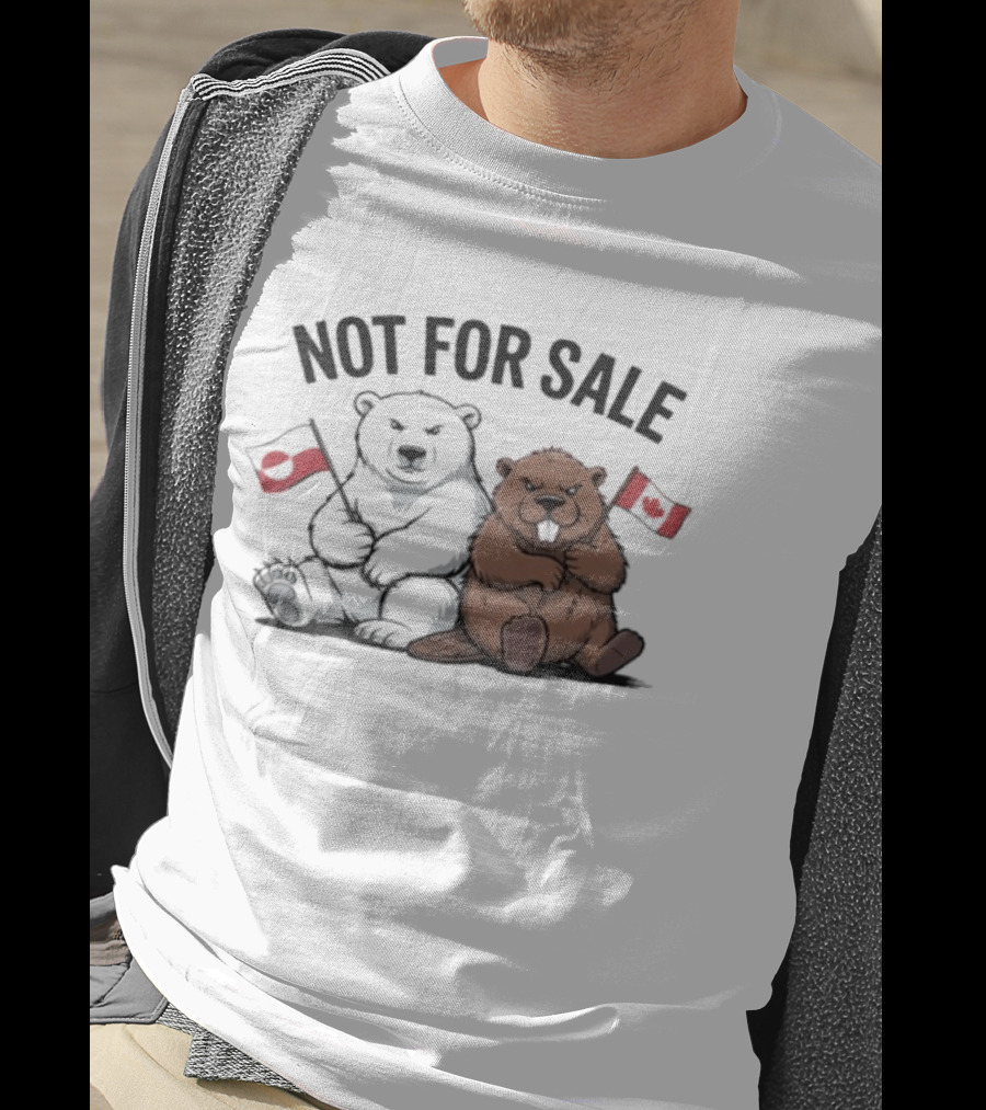 Not For Sale Greenland Canada Bears Flags T-Shirt