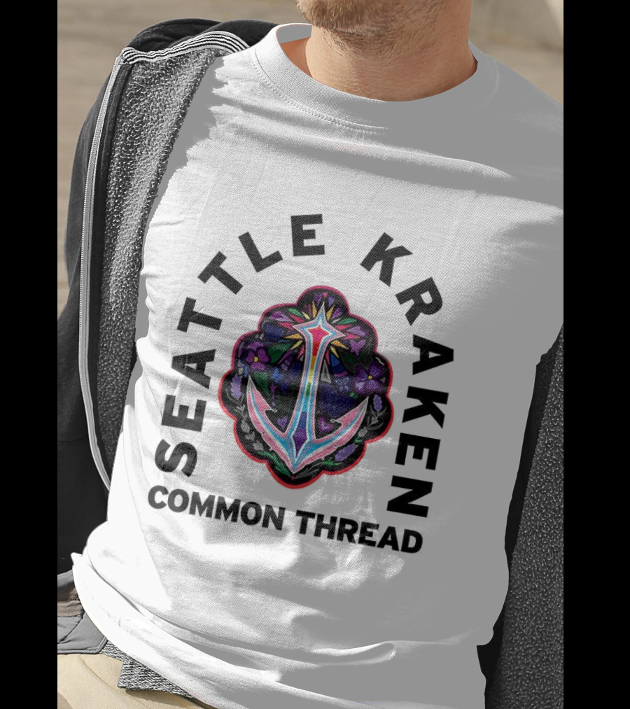Seattle Kraken Common Thread Anchor Pride Collection T-Shirt