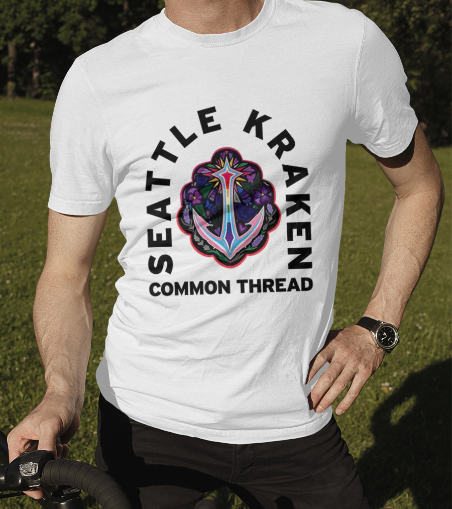 Seattle Kraken Common Thread Anchor Pride Collection T-Shirt