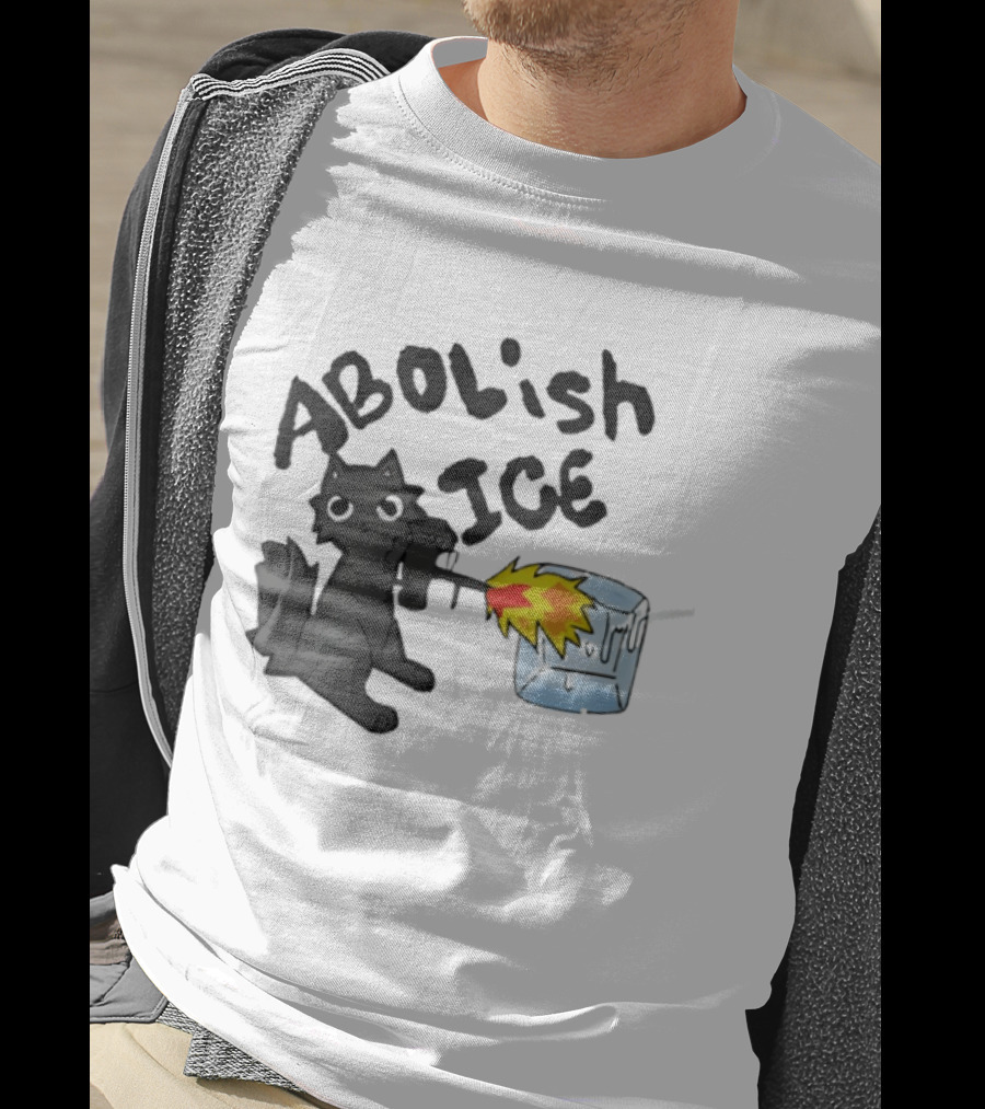 Abolish Ice Cat Torch Melting Cube T-Shirt