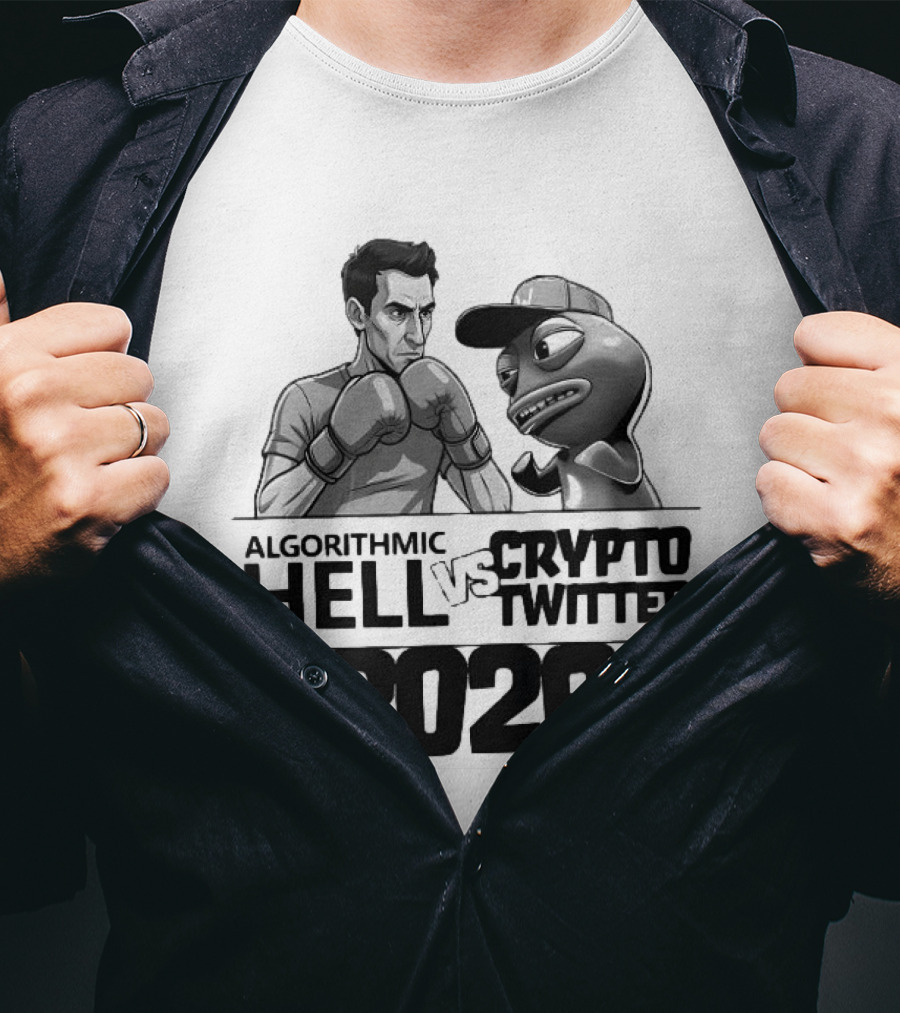 Algorithmic Hell Vs Crypto Twitter Boxing Showdown 2026 T-Shirt