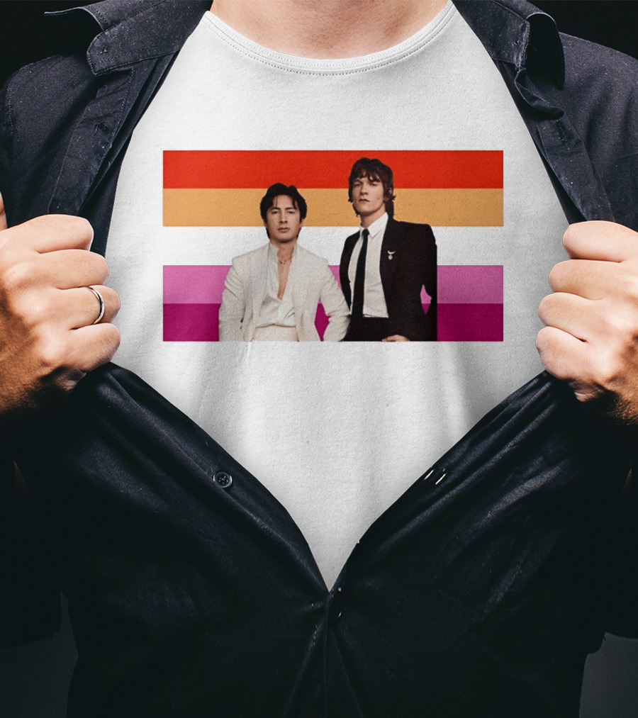 Hudson Williams Connor Storrie Lesbian Pride Flag Themes T-Shirt