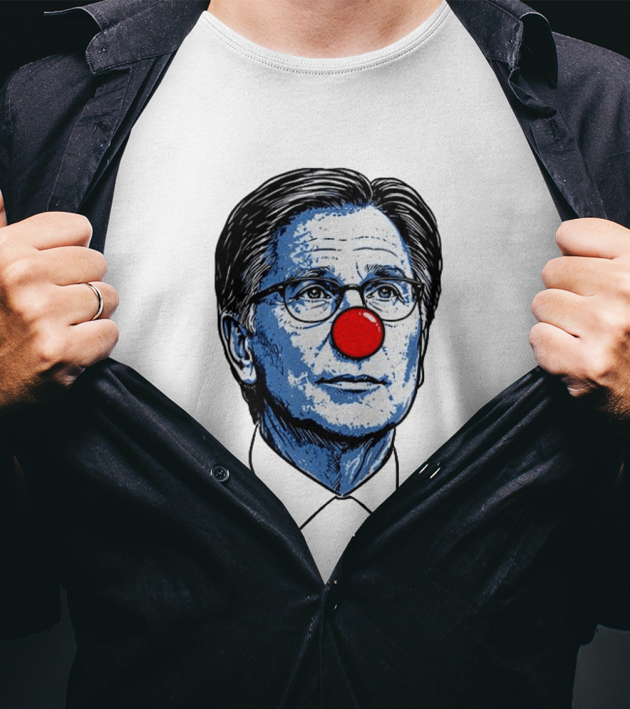 Dan Lifshatz Clown Red Nose Illustration Pop Culture T-Shirt