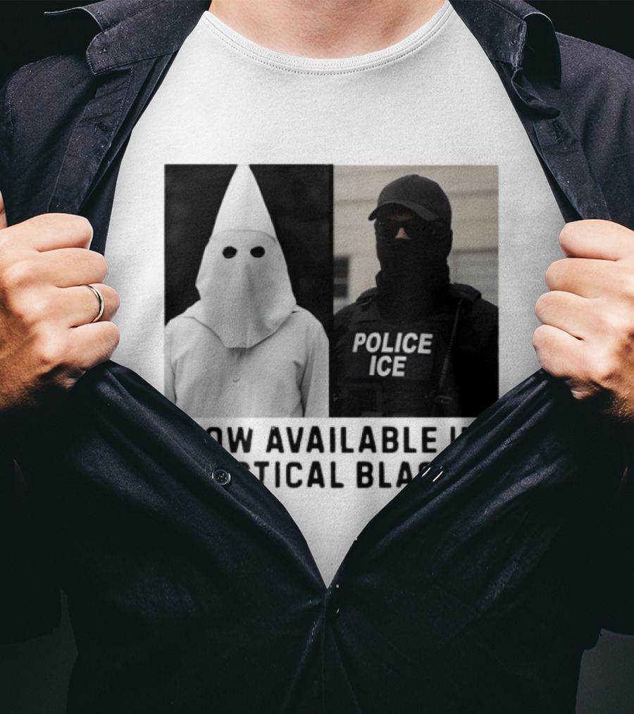 Now Available In Tactical Black Anti ICE Police ICE T-Shirt