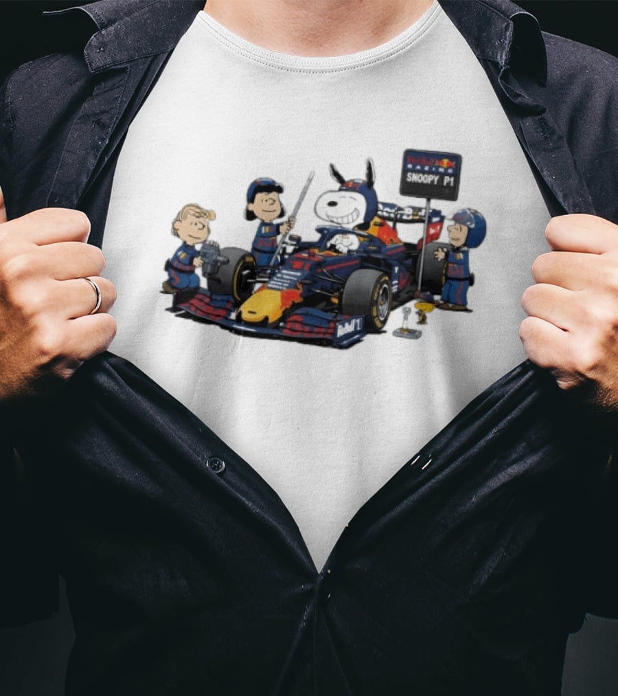 Red Bull Racing Snoopy P1 Peanuts Motorsport Pit Crew T-Shirt