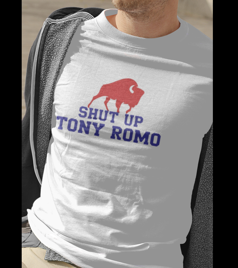 Shut Up Tony Romo Buffalo Bison Red Blue T-Shirt