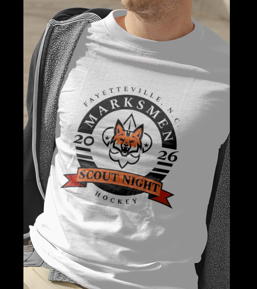 Fayetteville NC Marksmen Scout Night Hockey 2026 T-Shirt