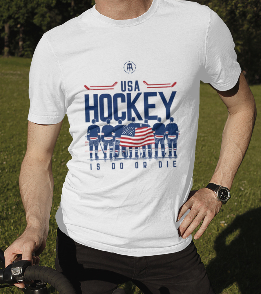 USA Hockey Is Do Or Die Players Flag Ice Skating Team With American T-Shirt