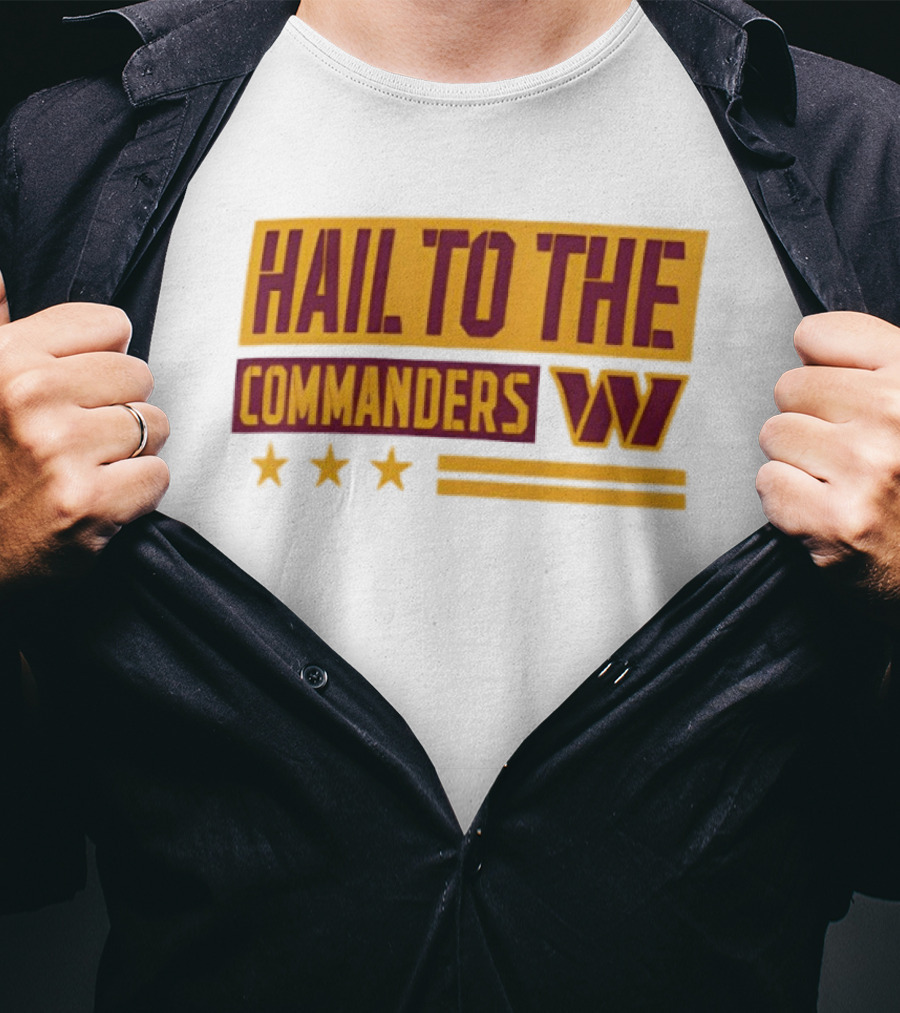 Washington Commanders Hail To The Commanders Fanatics Cream Team Archives T-Shirt