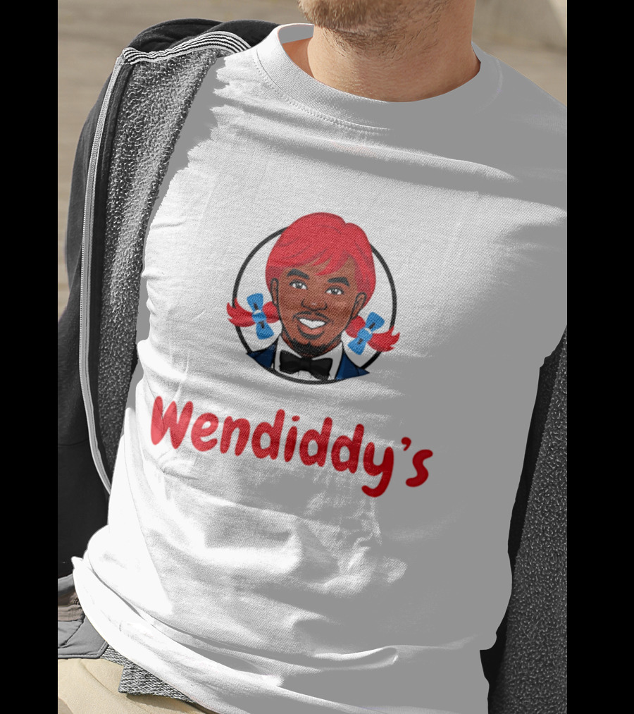 Wendiddy's Red Hair Blue Bow Pigtails T-Shirt