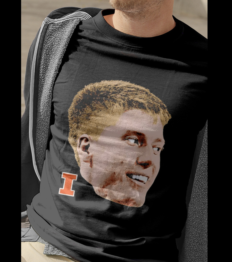 Ben Humrichous Illinois Fighting Illini Big Head I T-Shirt