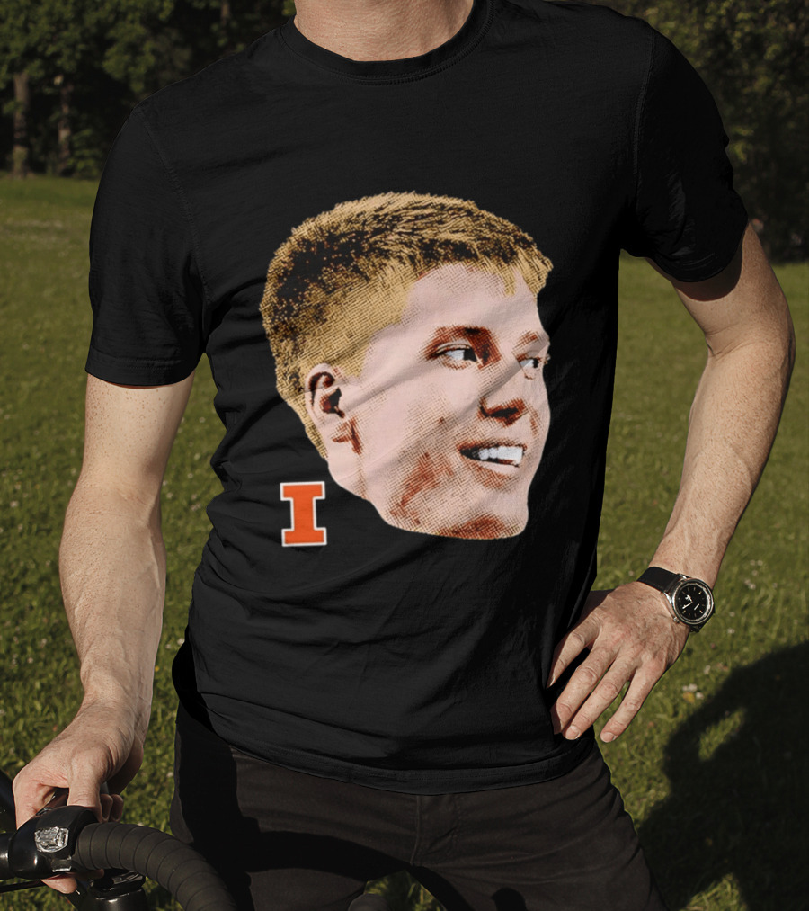 Ben Humrichous Illinois Fighting Illini Big Head I T-Shirt