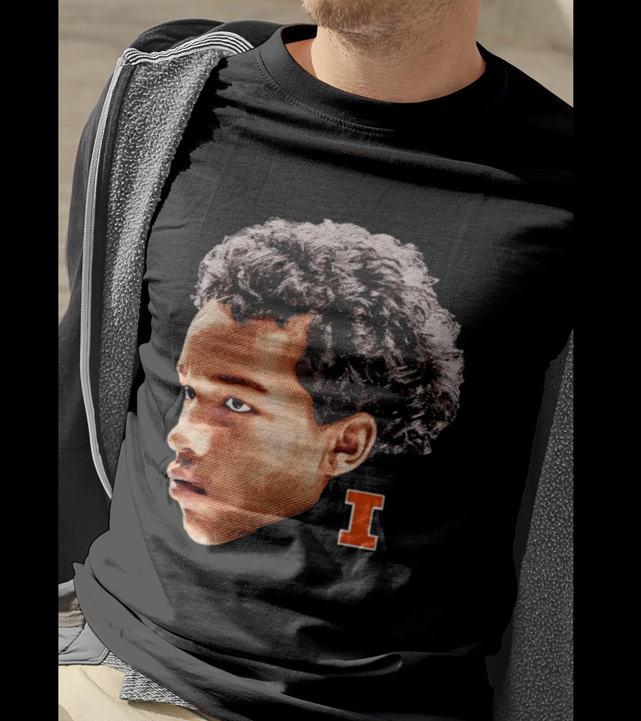 Blake Fagbemi Illinois Fighting Illini Big Head Iconic I T-Shirt