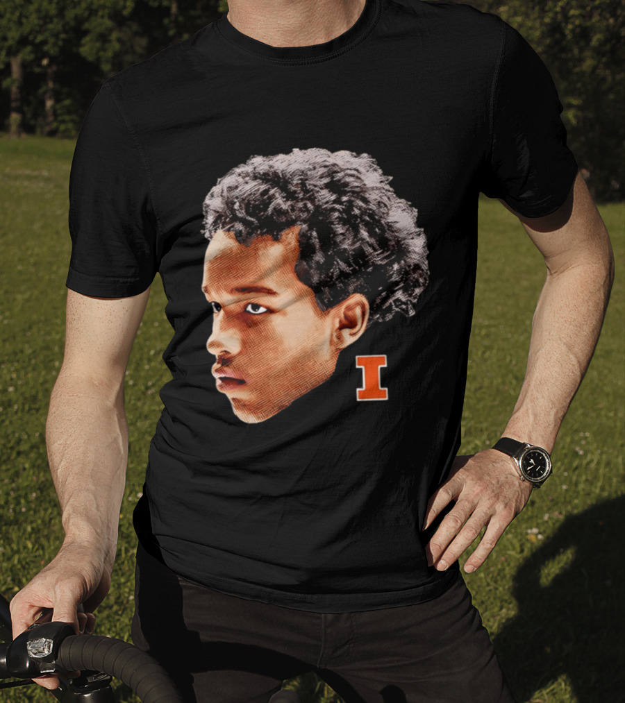 Blake Fagbemi Illinois Fighting Illini Big Head Iconic I T-Shirt