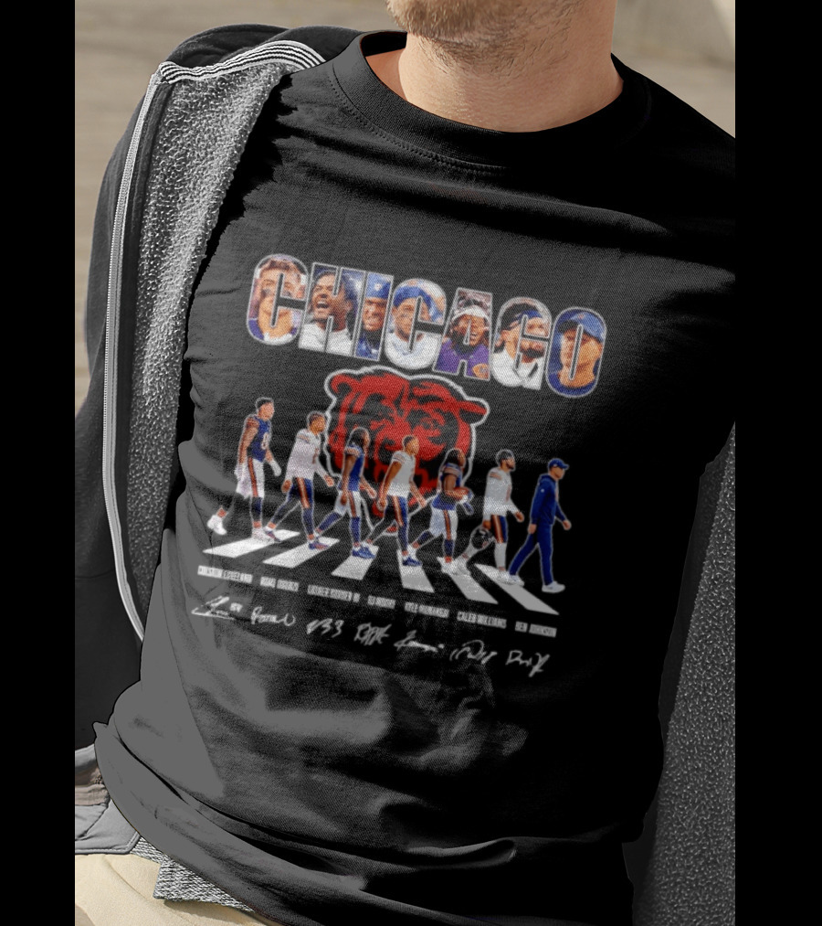 Chicago Bears Abbey Road Player Signatures T-Shirt