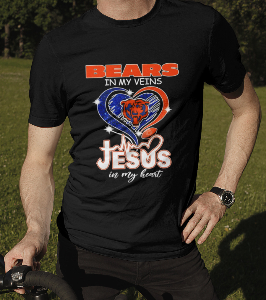 Bears In My Veins Heartbeat Jesus In My Heart T-Shirt