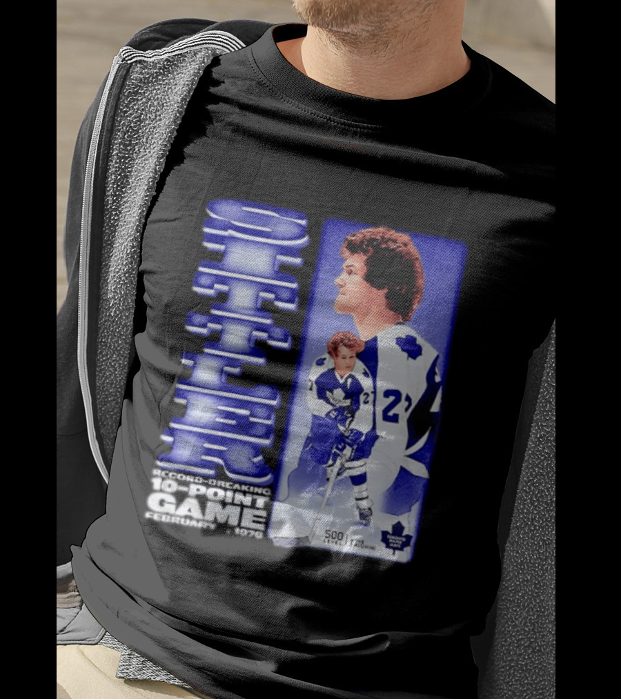 Darryl Sittler Record Breaking 10 Point Game February 7 1976 50th Anniversary 500 Level Toronto Maple Leafs T-Shirt