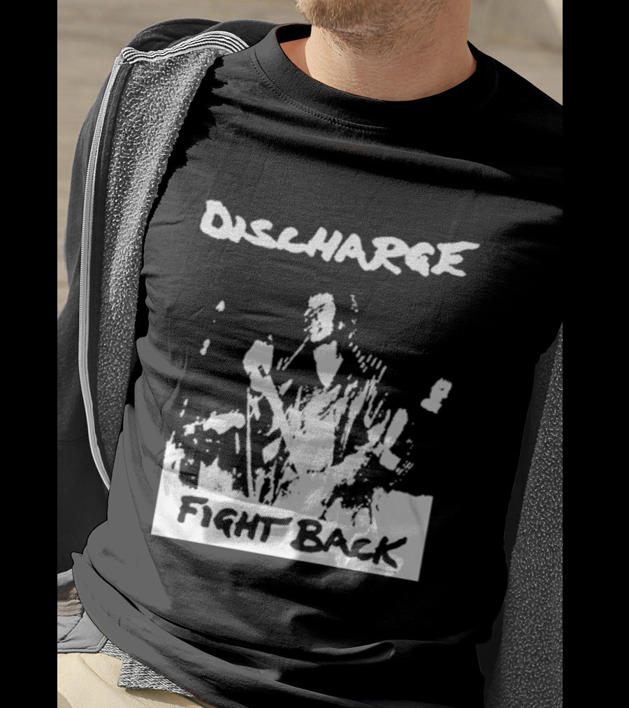 Discharge Fight Back Punk Music Performance T-Shirt