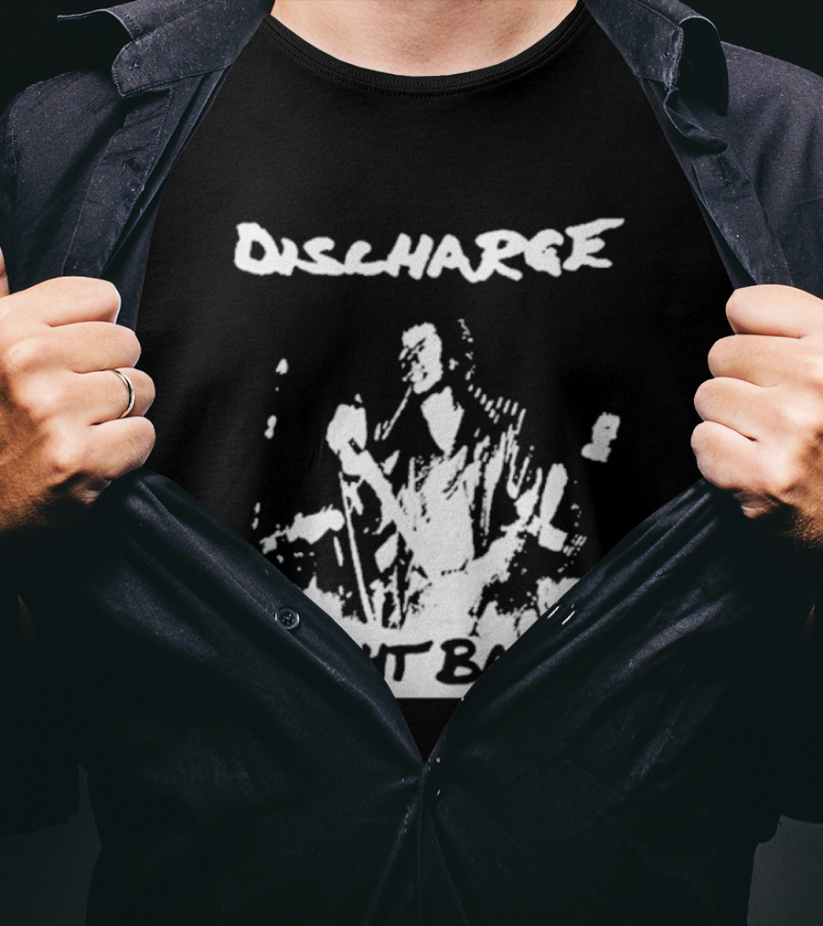Discharge Fight Back Punk Music Performance T-Shirt