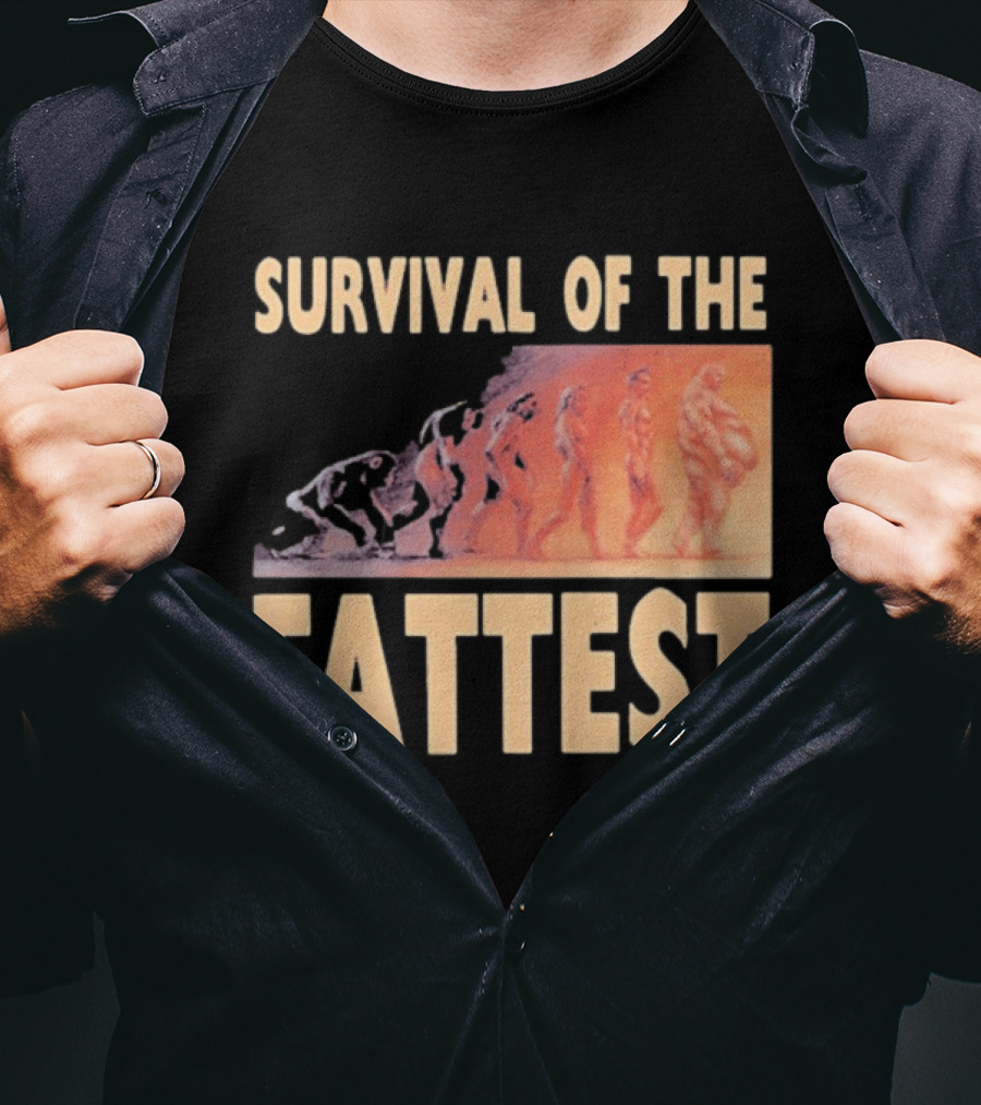 Survival Of The Fattest Evolutionary Humor Fat Wreck Chords T-Shirt
