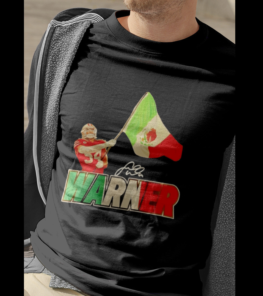Fred Warner Mexico Flag San Francisco 49ers Player Celebration T-Shirt