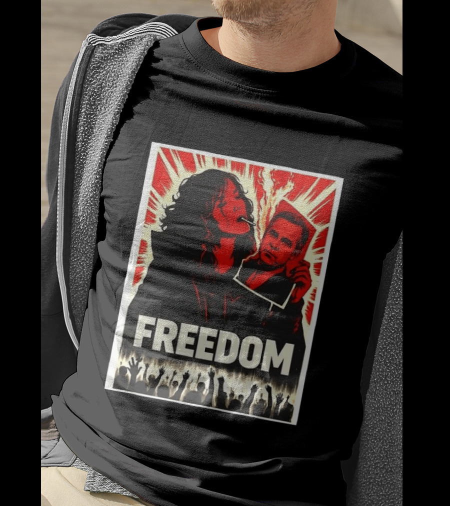 Freedom Expression Red And Black Powerful Political T-Shirt