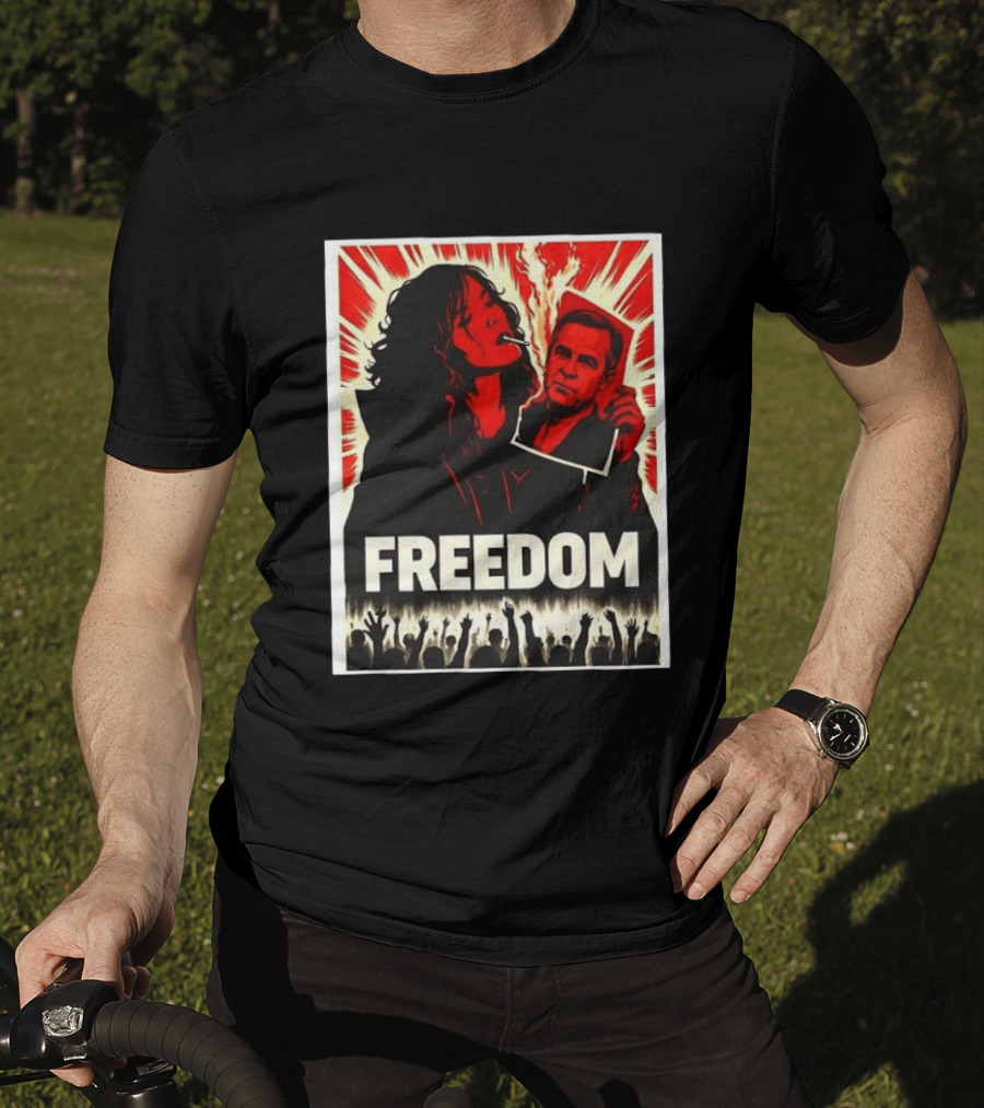 Freedom Expression Red And Black Powerful Political T-Shirt