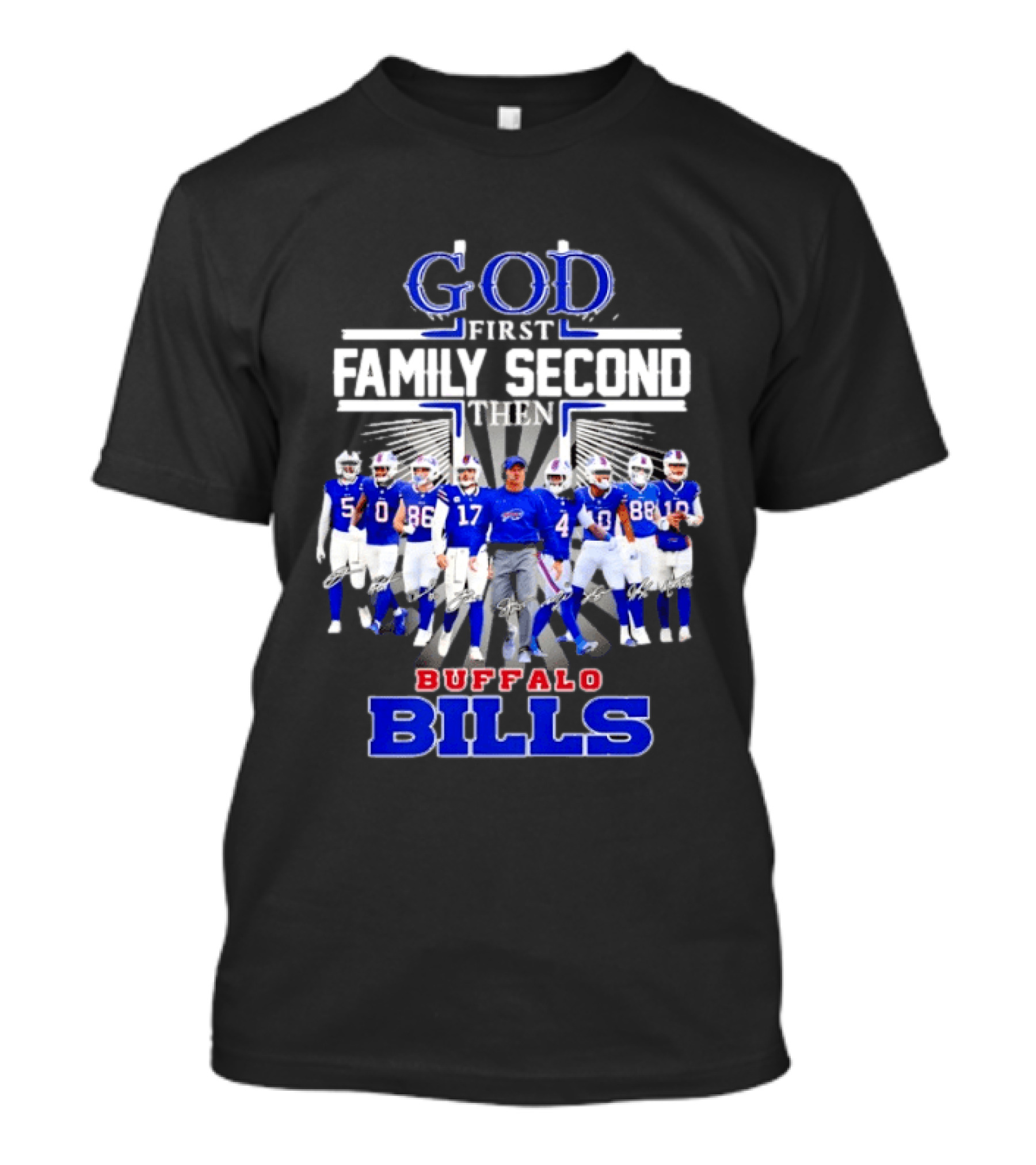 God First Family Second Then Buffalo Bills Players And Sean McDermott T-Shirt