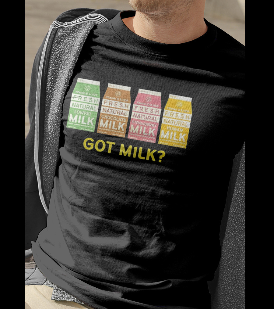 Got Milk Fresh Natural Vitamin D HDP Lowfat Chocolate Strawberry Human T-Shirt
