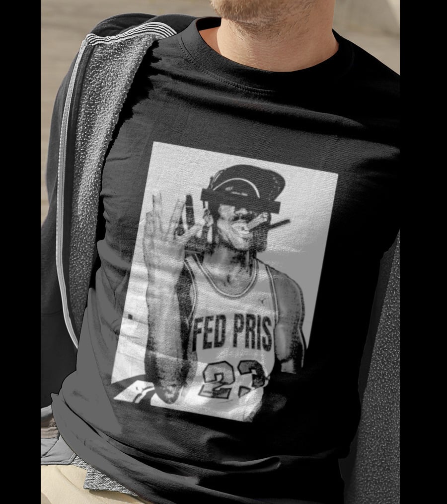Greg Puciato Fed Pris 23 Censored Basketball Icon Cigarette T-Shirt