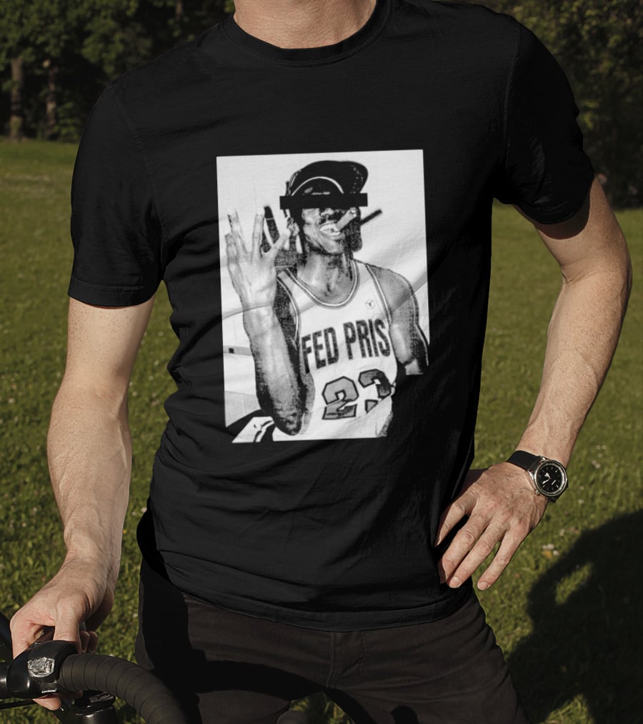 Greg Puciato Fed Pris 23 Censored Basketball Icon Cigarette T-Shirt