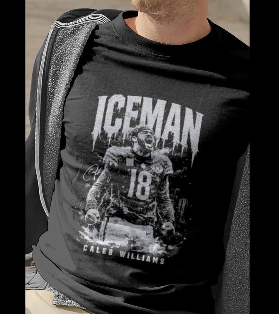 Iceman Caleb Williams 18 Chicago Bears Football T-Shirt
