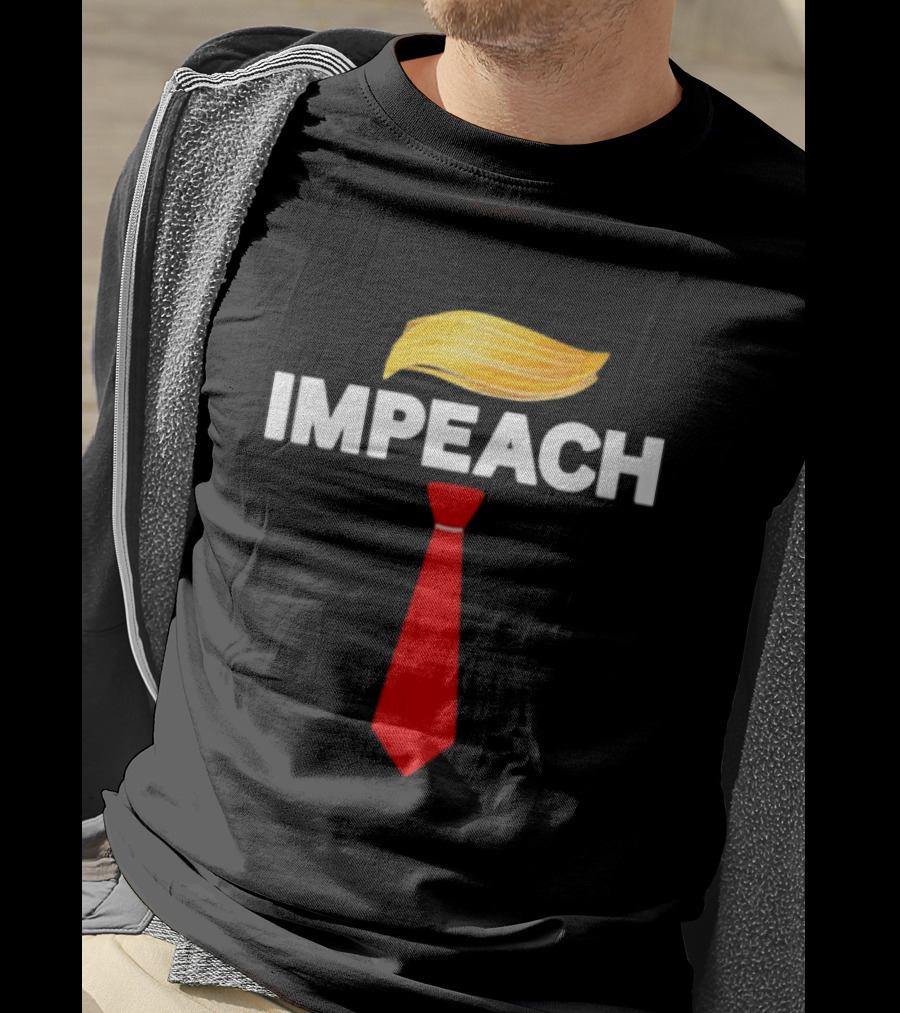 Impeach Trump Protest Red Tie And Hair T-Shirt