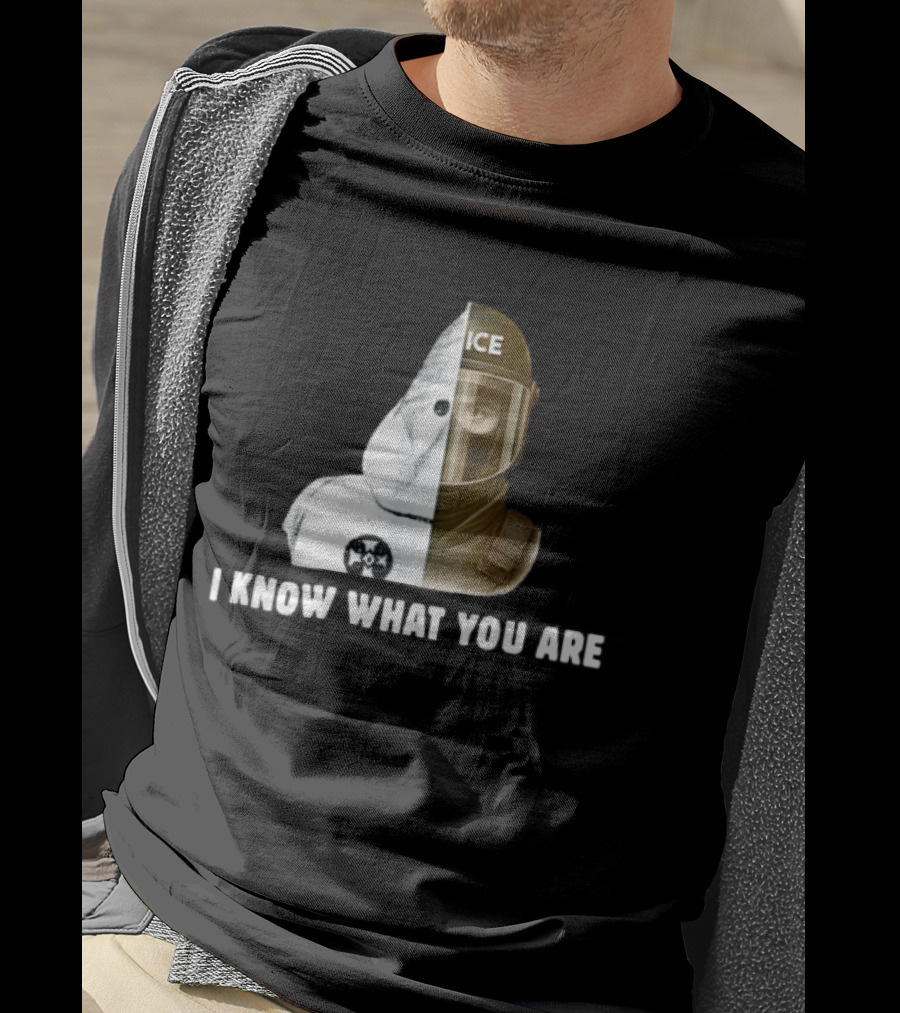 Abolish ICE Social Justice I Know What You Are KKK Comparison T-Shirt