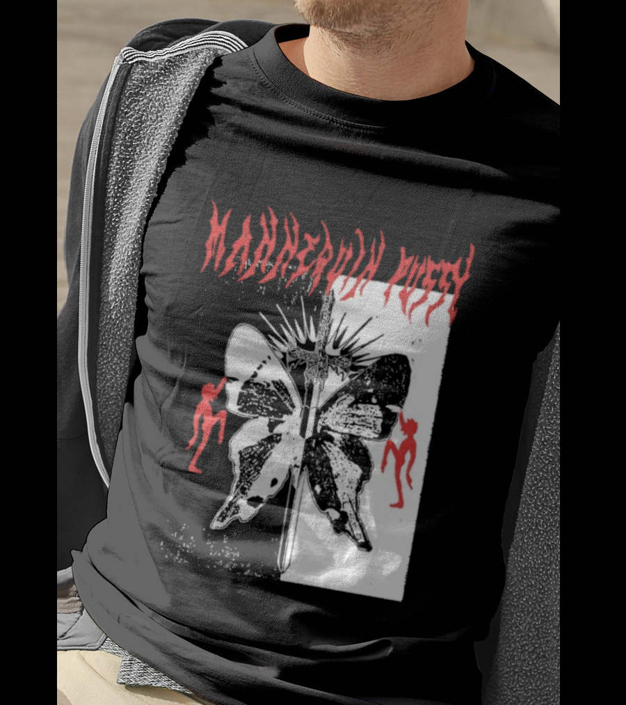 Mannequin Pussy Butterfly Gothic Aesthetic With Dancing Figures T-Shirt