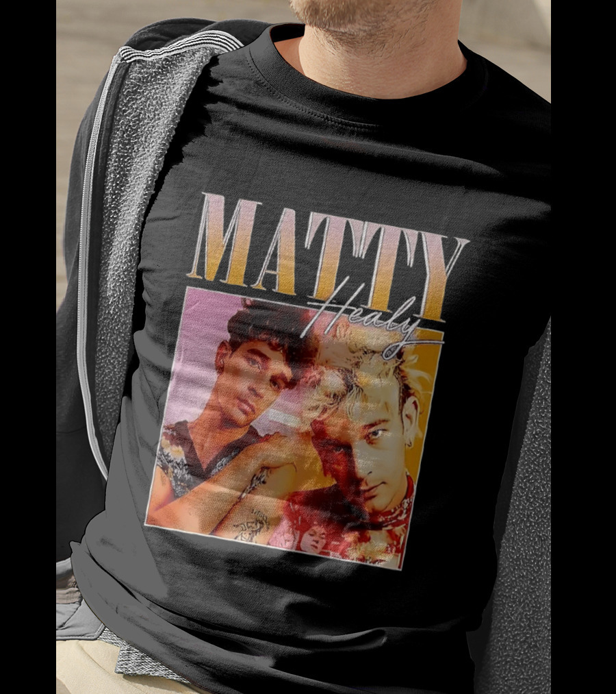 Matty Healy Retro Portrait Duo With Signature T-Shirt