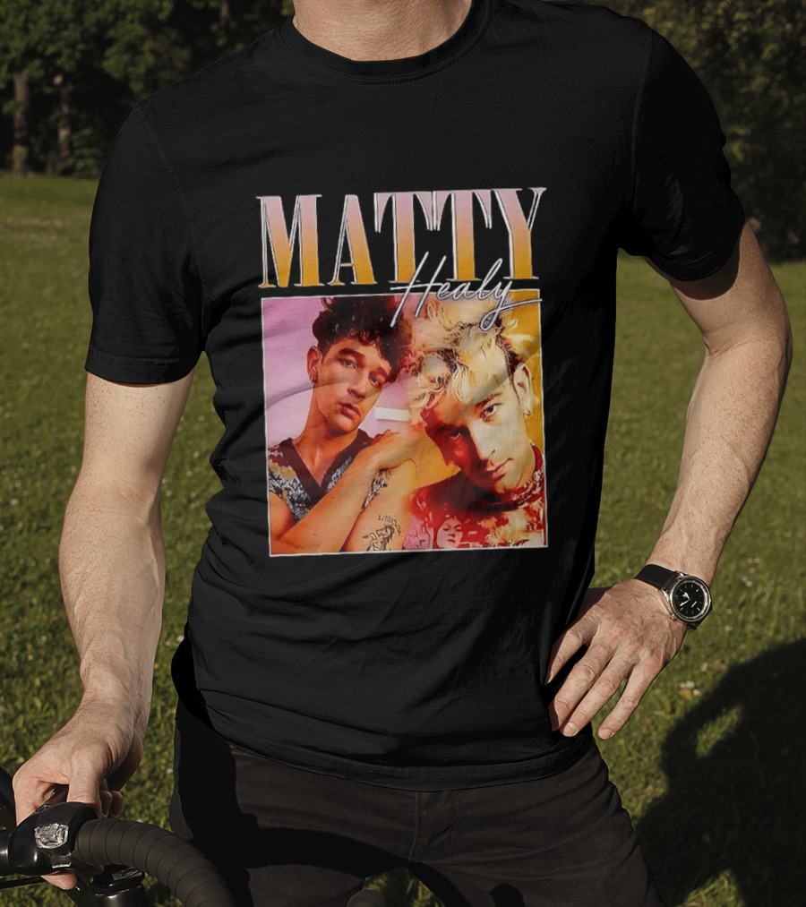 Matty Healy Retro Portrait Duo With Signature T-Shirt
