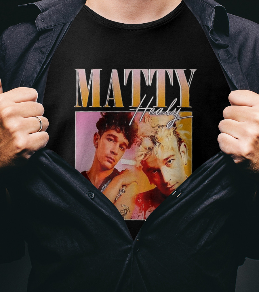 Matty Healy Retro Portrait Duo With Signature T-Shirt