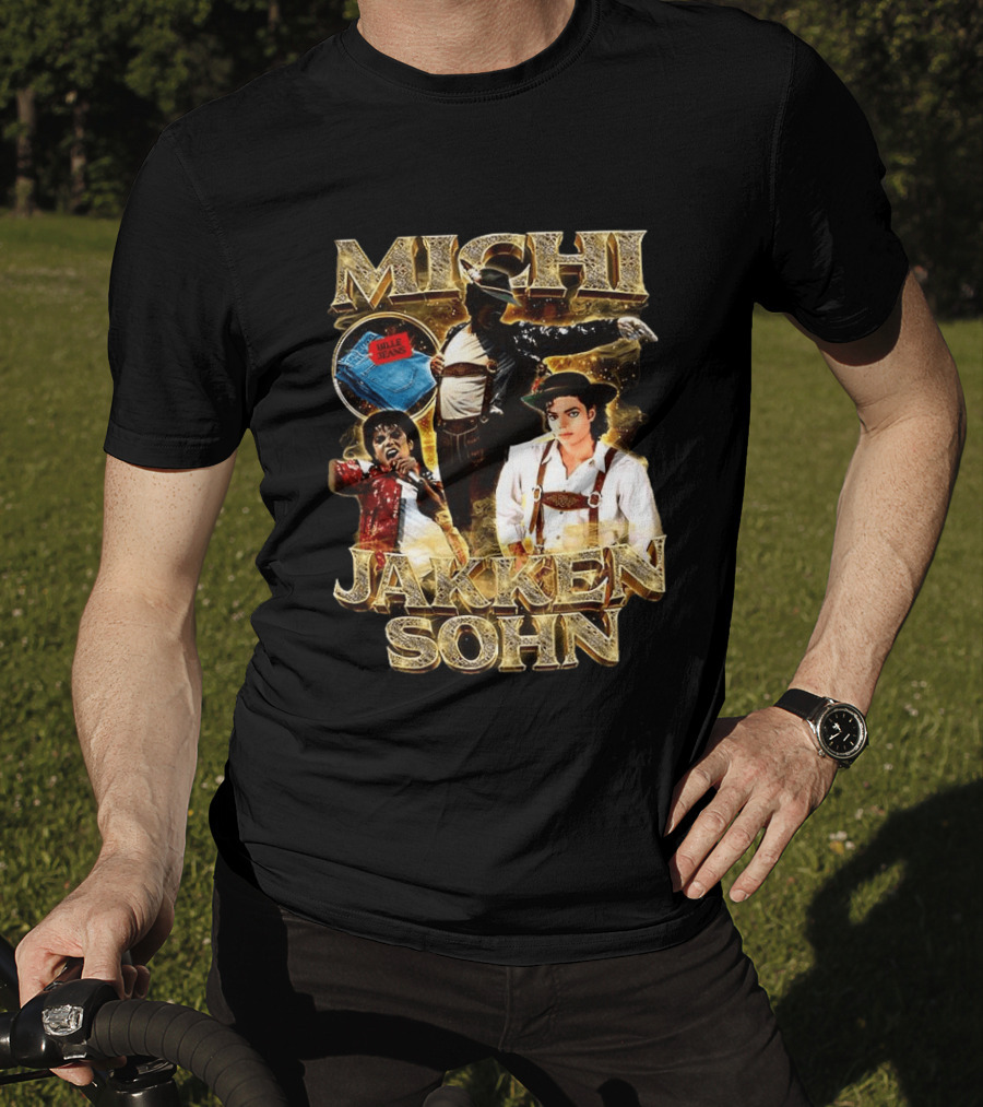 Michi Jakkensohn Billie Jeans Michael Parody Gold T-Shirt